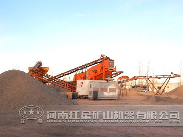 制砂生產(chǎn)線現(xiàn)場(chǎng)