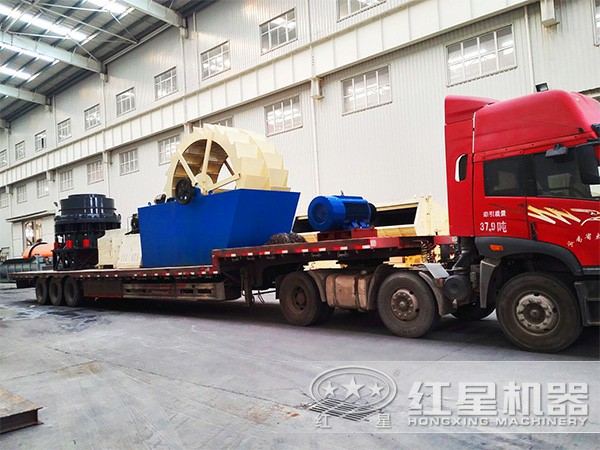 裝車發(fā)往湖北黃岡的洗砂機 裝車發(fā)往湖北黃岡的洗砂機