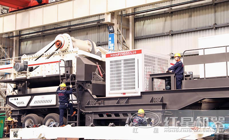 移動式碎沙機生產車間 移動式碎沙機生產車間