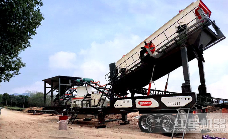 可移動式制砂機(jī)客戶現(xiàn)場